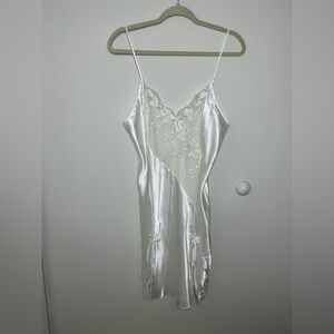 BRIDAL White Satin Slip Dress